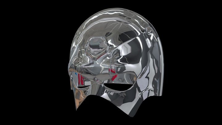 Peacemaker Helmet "In retopology process" 3D Model
