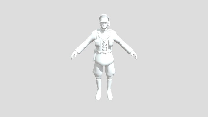 WW2 German Ofiicer Commander 3D Model