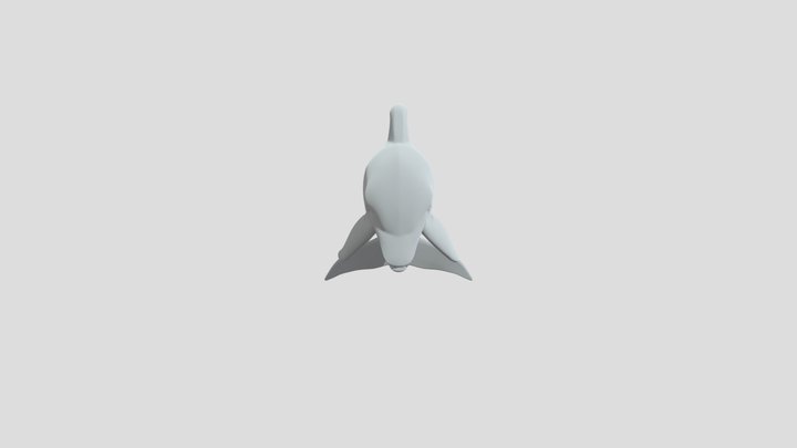 Chrome Dolphin 3D Model