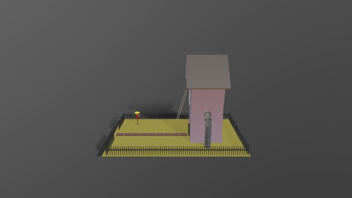 EM_InvaderZimStyleHouse 3D Model