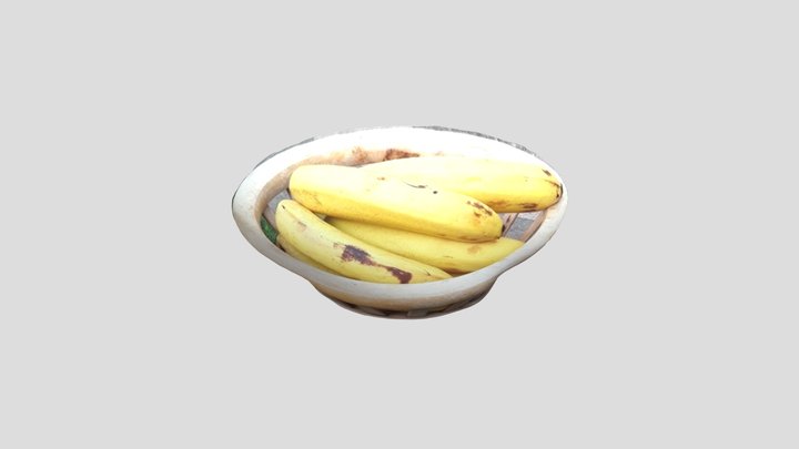 Bowl of bananas 3D Model