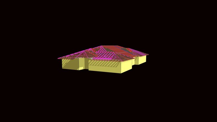 3D Trussed House 3D Model