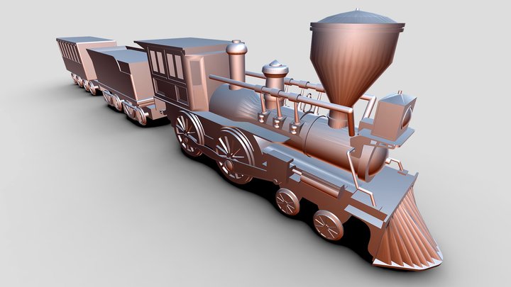 Toy Train 3D Model