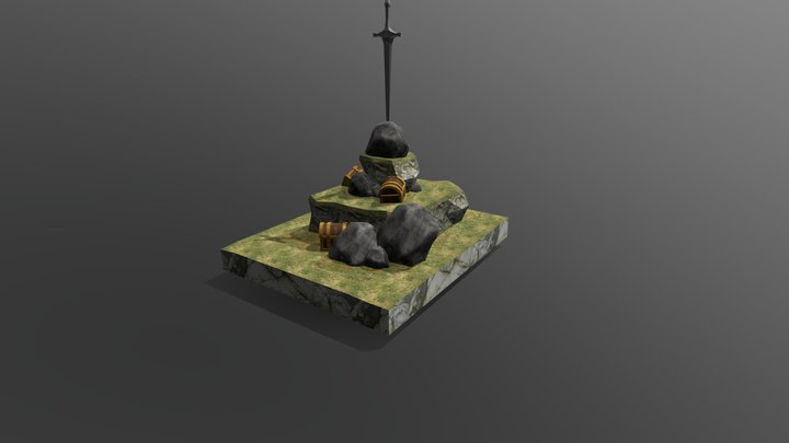 Sword In The Stone 3D Model