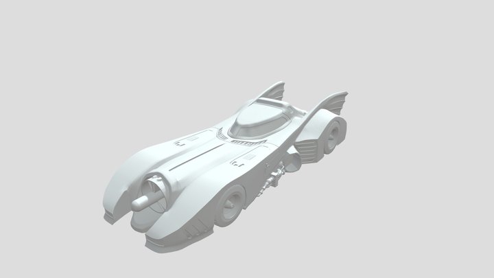 Batmobile Tim Burton Version 3D Model