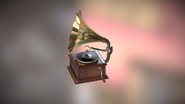 Gramophone 3D Model