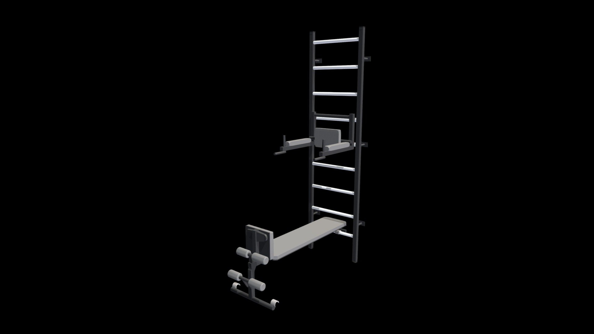 WALL BAR SET WORKOUT STATION WINNER BLACK 3