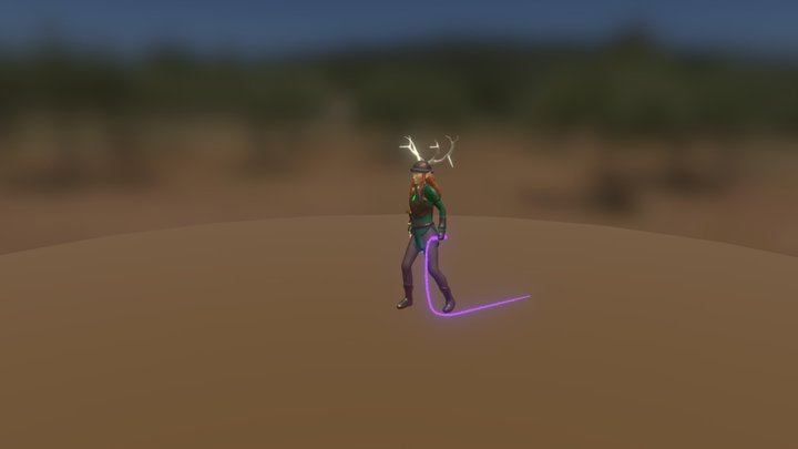 Amber Wolff, D&D Druid 3D Model