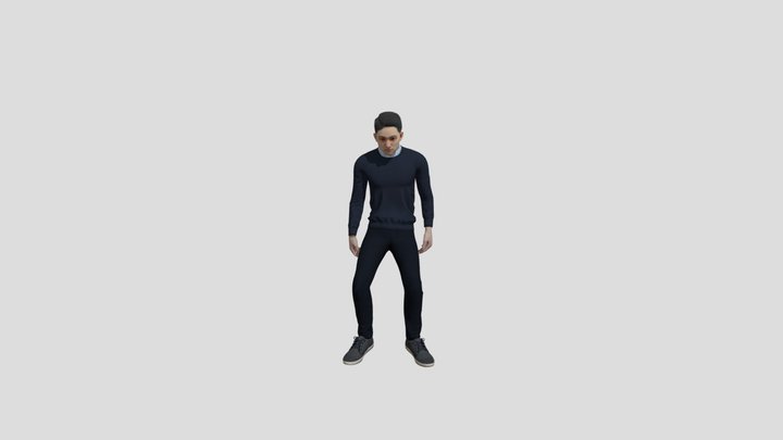 man Standing Up 3D Model