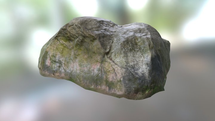 Medium sized Rock for Game Engines 3D Model
