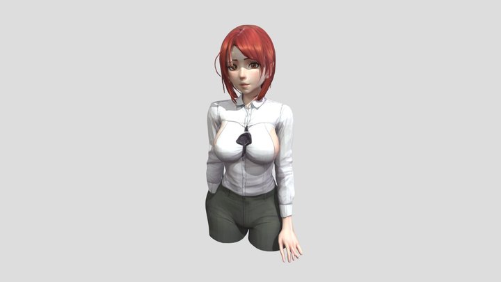 Makima huge thicc ass and boobs 3D Model