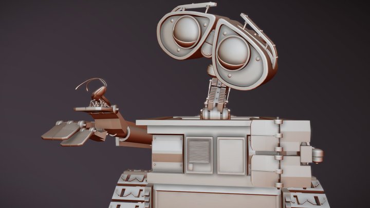 Wall-e and Hal 3D Model
