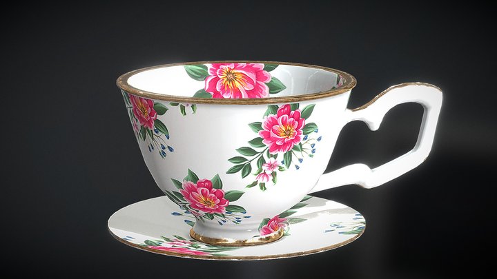 4. Simple tea cup, 3D CAD Model Library