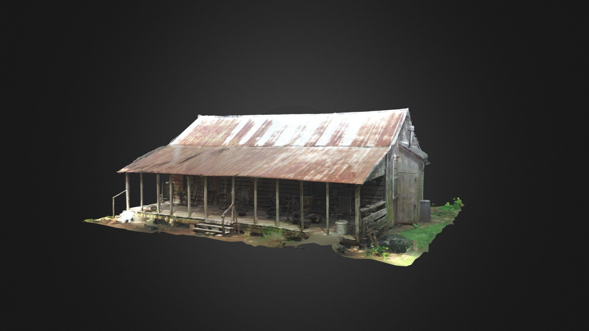 Calhoun Plantation Slave Cabin — Sketchfab embed 3D viewer