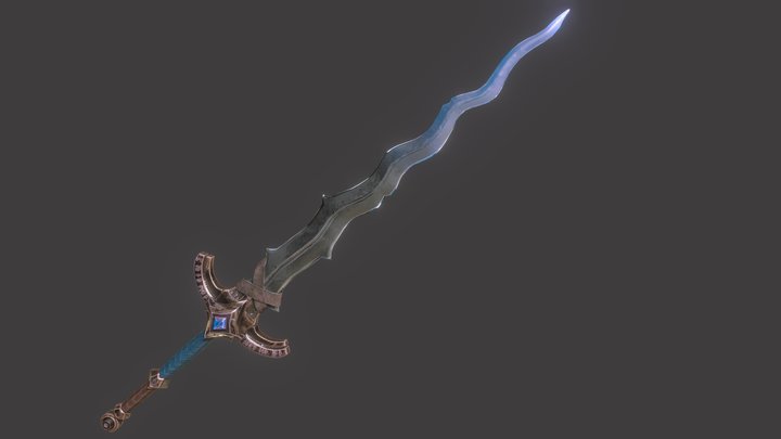 Fantasy Longsword 3D Model