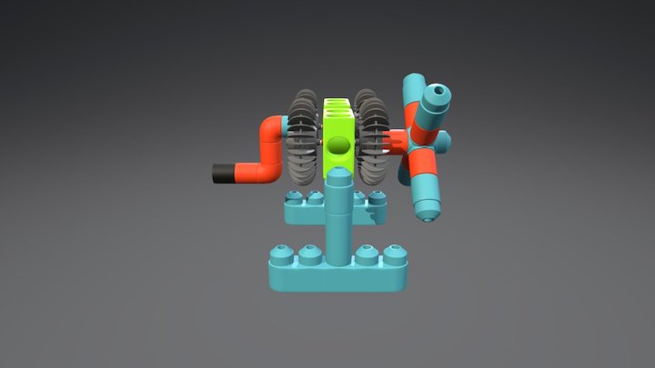 Kleines Windrad PolyM 3D Model