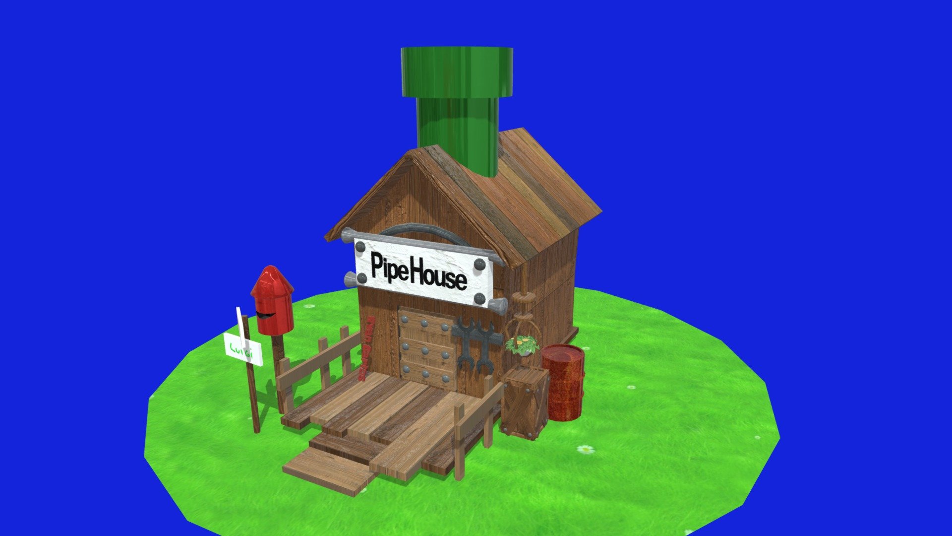 Pipe house SMRPG 3D model by Ryan_Carlos (BUZZFOREVER) [54d7343