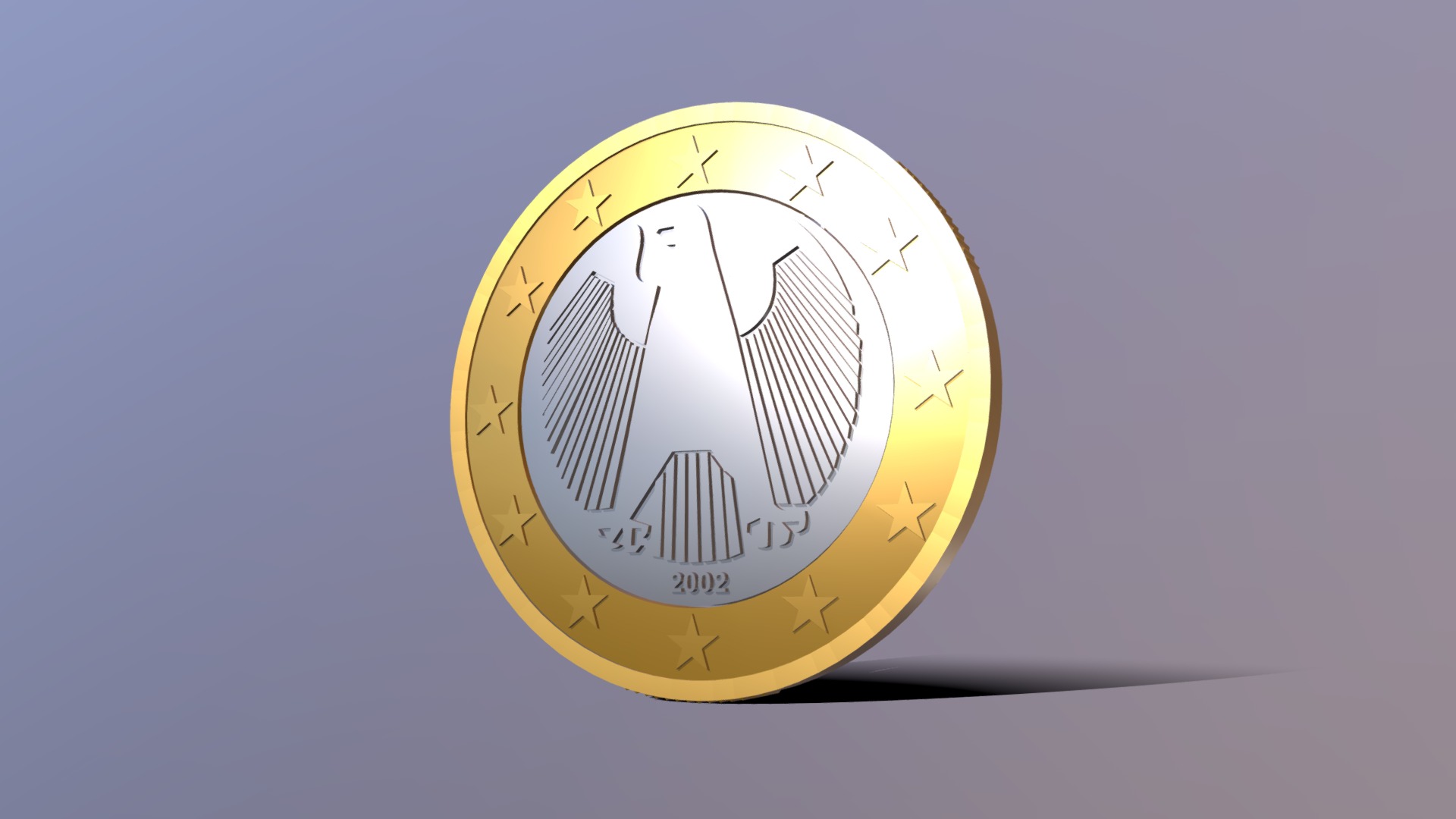 3D model Euro Coin - This is a 3D model of the Euro Coin. The 3D model is about logo.