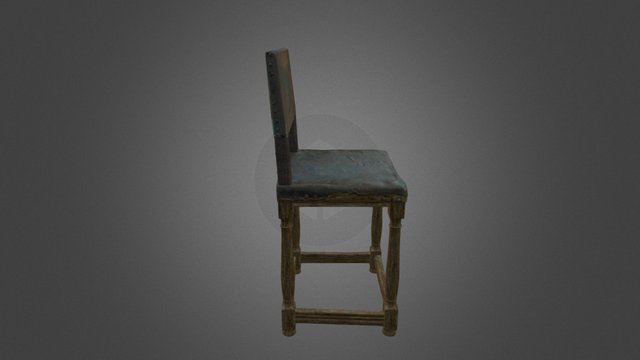 Upholstered chair from mid-1600s 3D Model