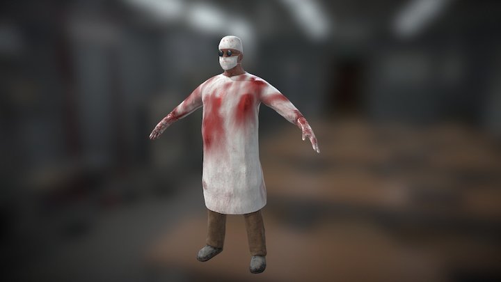 Doc game-ready model 25k polys textured 3D Model