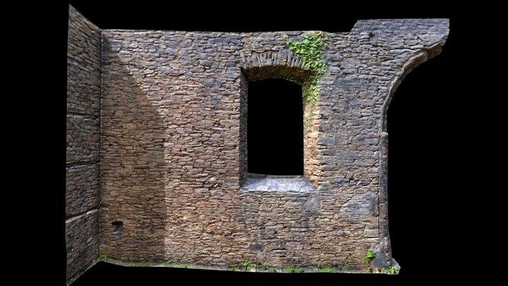 Medieval Stone Wall PBR Photogrammetry texture 3D Model