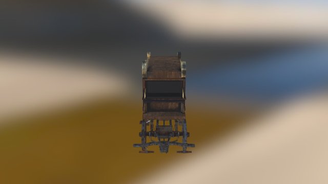Old Western Stage Coach 3D Model