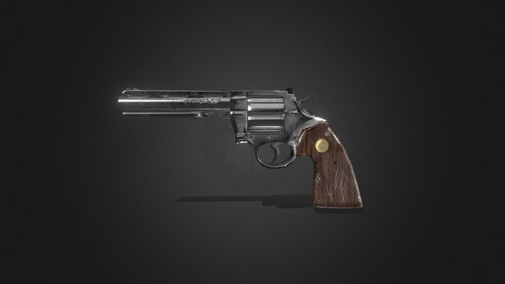 Colt Python Revolver 3D Model