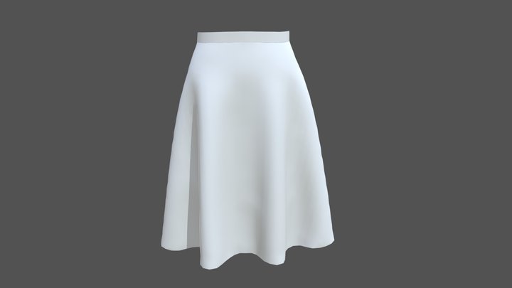 4 Flare Skirt 3D Model