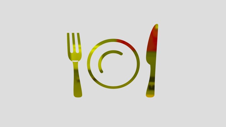 Fork and Knife with Plate