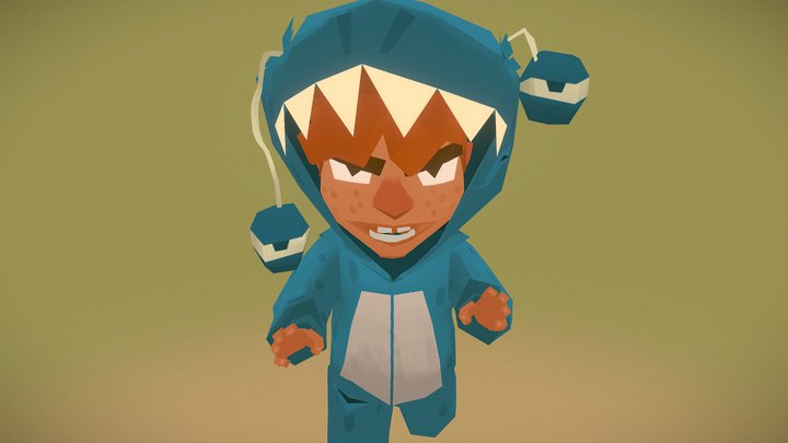 Dino Kid 3D Model