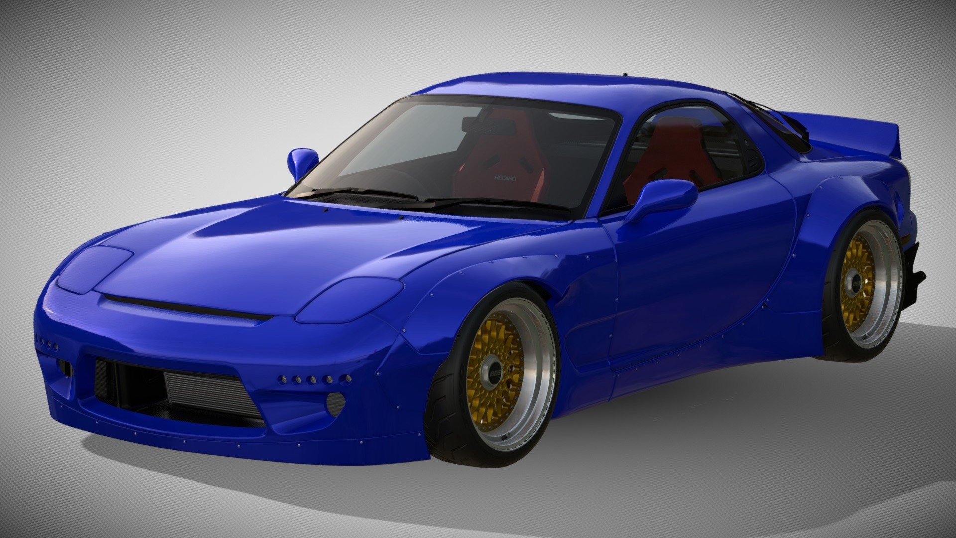 2013 Rocket Bunny FD3S V1 Mazda RX-7 Duck Wing - Download Free 3D