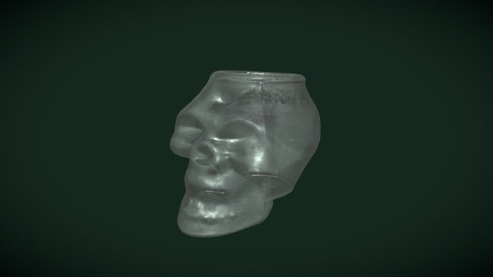 Glass Skull Candle Holder 3D Model