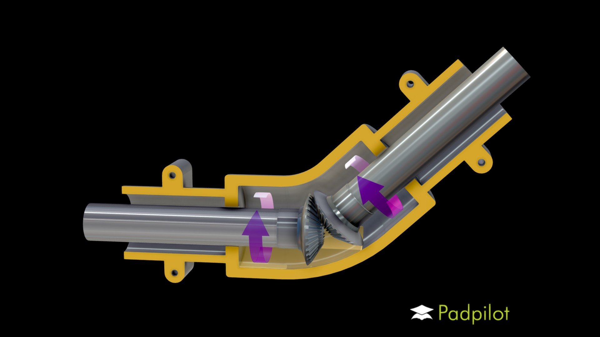 Intermediate Gearbox with Annotations 3D model by Padpilot [54e4a49