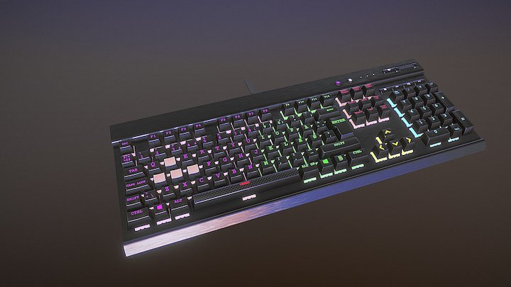 Keyboard Corsair k70 lux RGB 3D Model