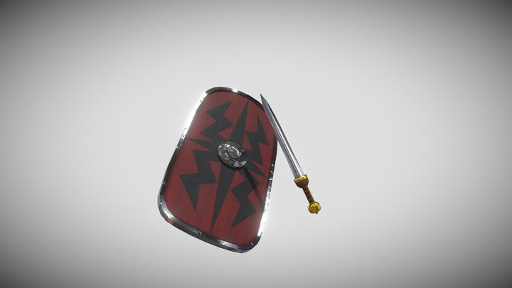 Sword and Shield 3D Model