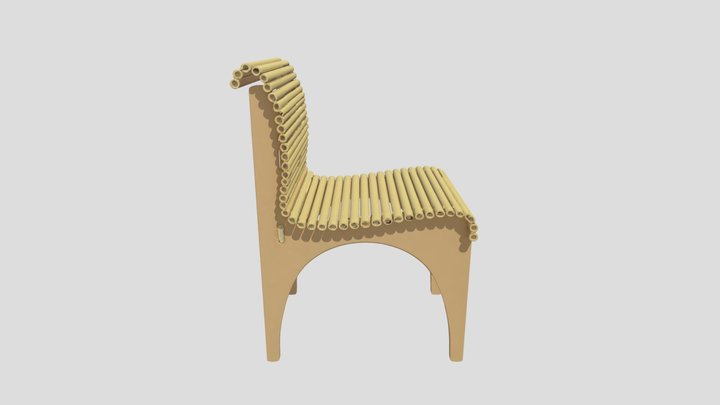 Minimalist Bamboo Tube Chair – Modello 3D gratuito STL