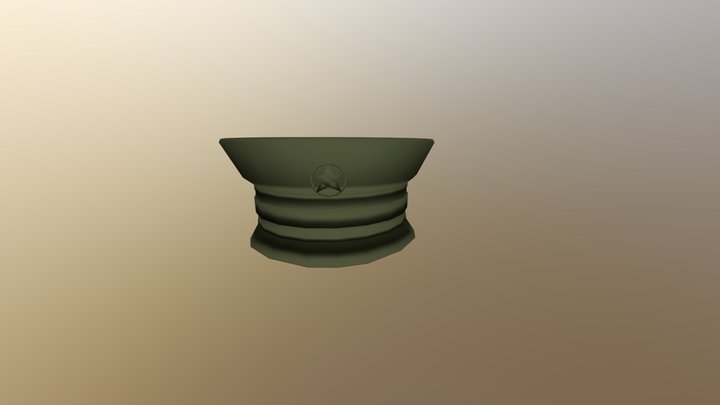 Military hat of “Acid Robot: Head Balance” 3D Model