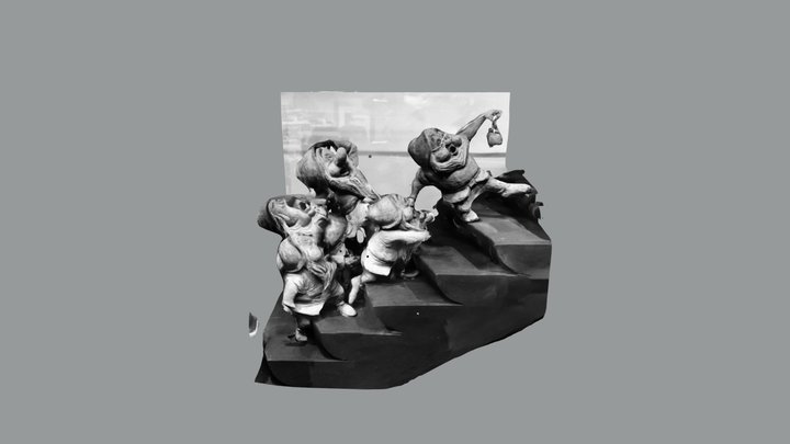 Disney’s seven dwarfs (minus four) 3D Model