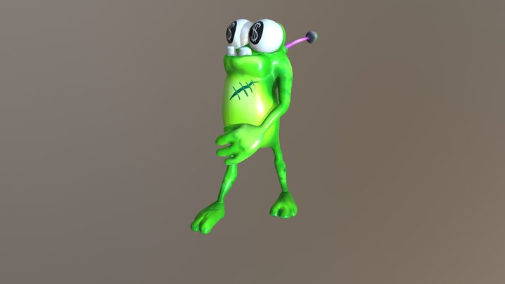 Frog, walk to run 3D Model