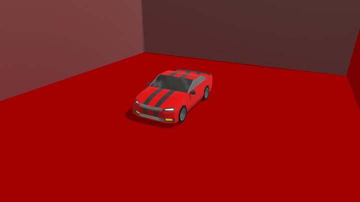 FREE Car! - Sports LP (Low Poly) - Cartoon like 3D Model
