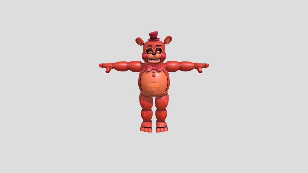 Retro toyFreddy no outline rig test2