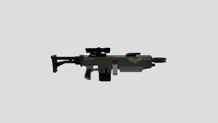 40k lasgun 3D Model