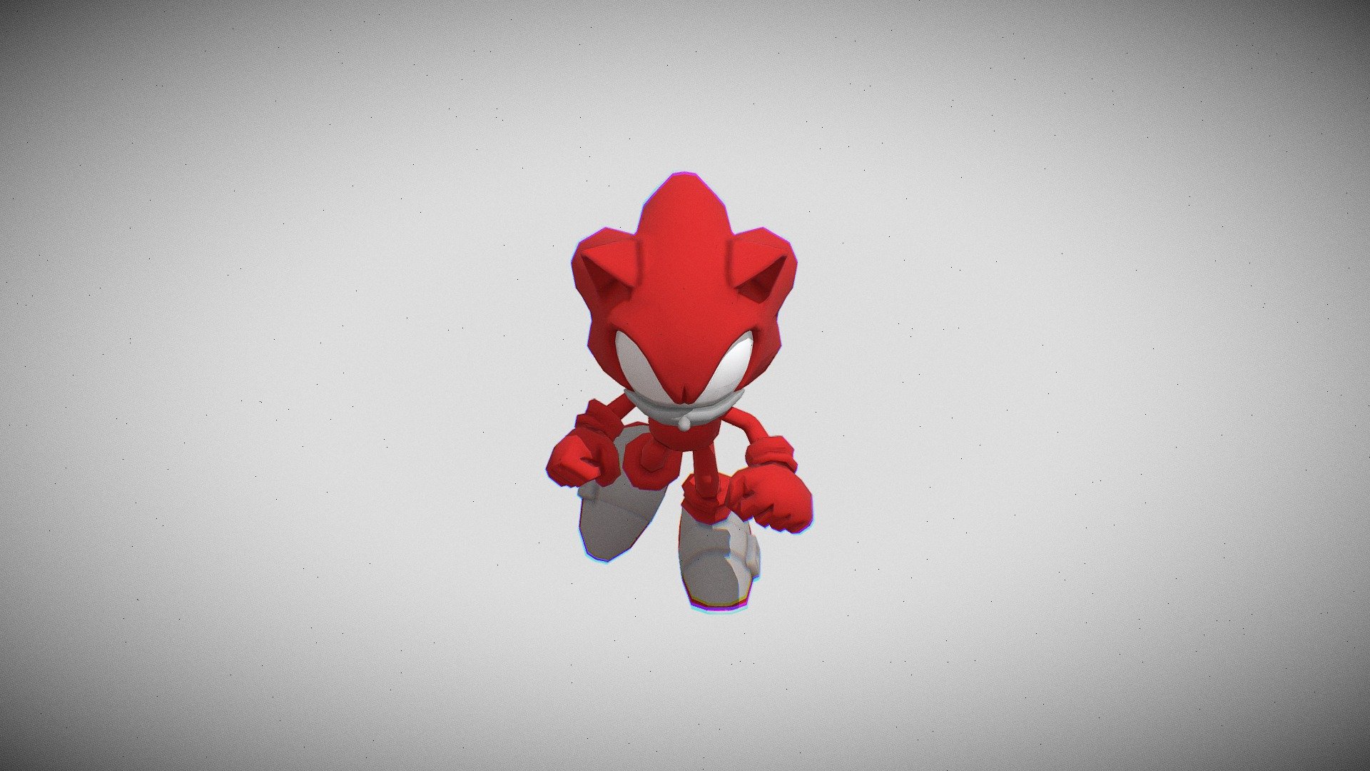 red sonic 3D model by ally.ramsey [54ed9b0] Sketchfab