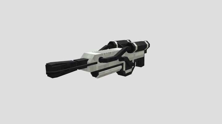 Minecraft Lostrooms Flamethrower 3D Model