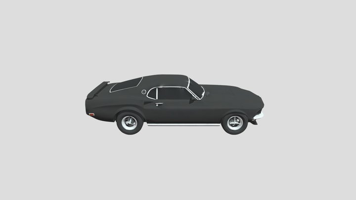 Black Colour 1969 Mustang Car 3d Model – Free 3D Model STL