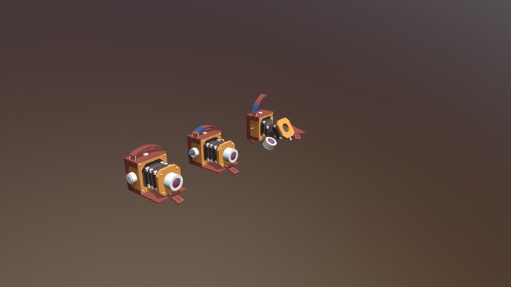 3 Cameras 3D Model