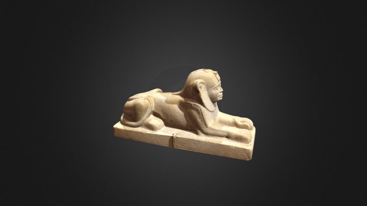 sphinx de Taharqa, pharaon du VIIe s. AEC 3D Model