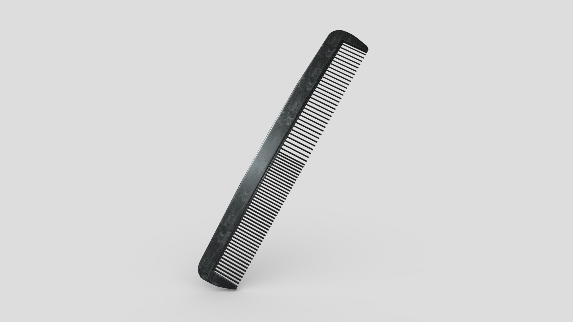 3D model Hair Comb 3 - This is a 3D model of the Hair Comb 3. The 3D model is about a black and white photo of a knife.