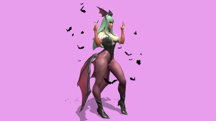 Morrigan from DarkStalkers 3D Model