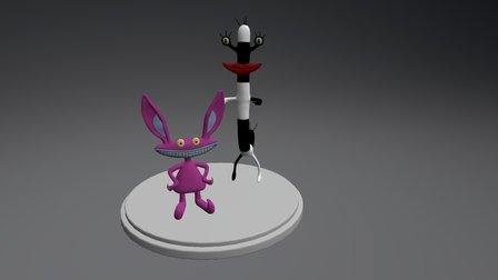 Ickis and Oblina 3D Model